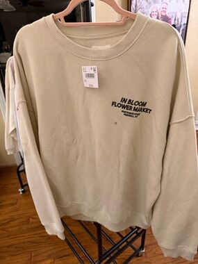 NWT American Eagle AEO Bloom Flower Market Crewneck Sweatshirt SZ XL